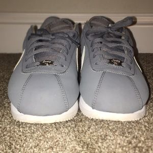 Grey Nubuck Nike Cortez Shoes